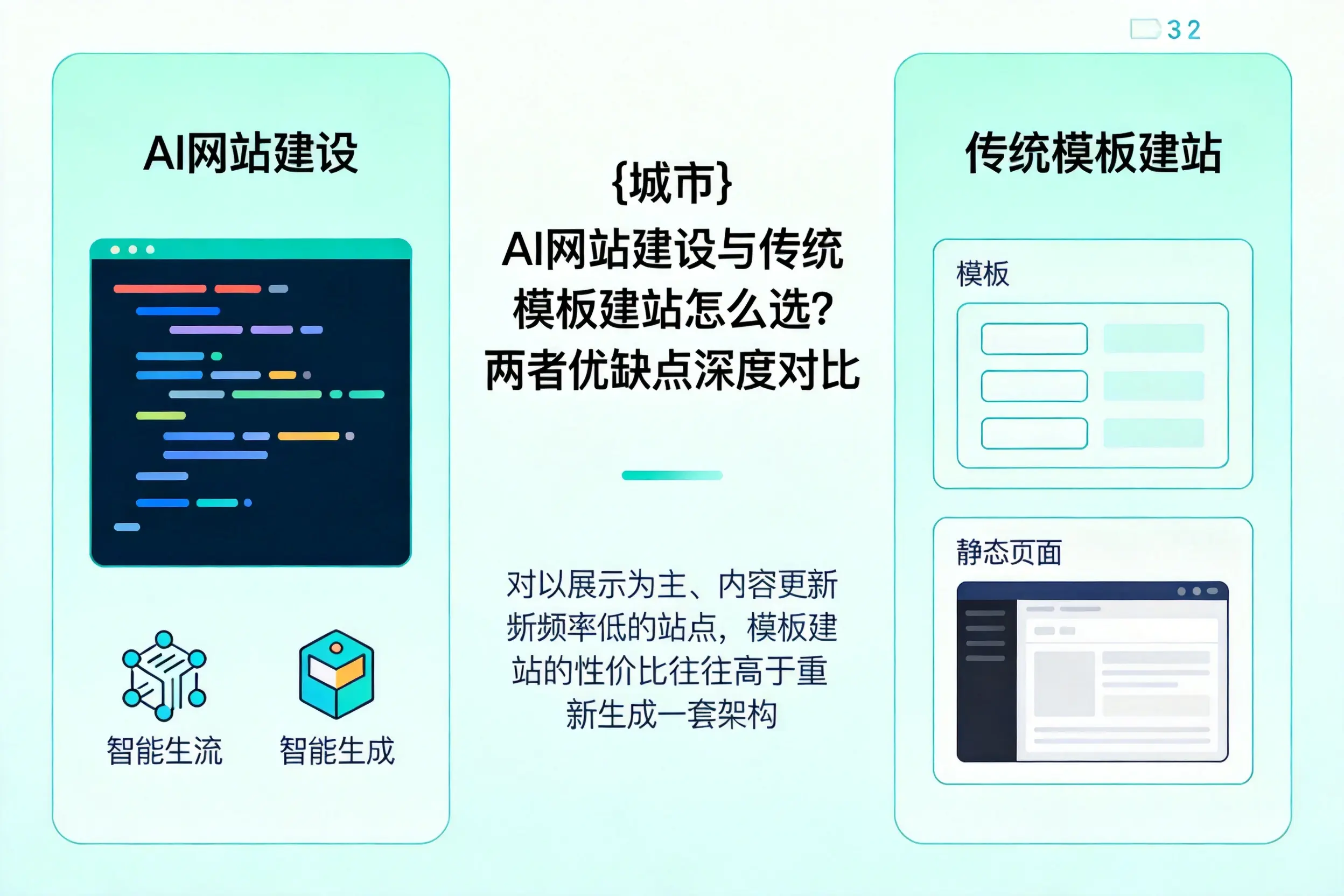 河北AI网站建设与传统模板建站怎么选？两者优缺点深度对比