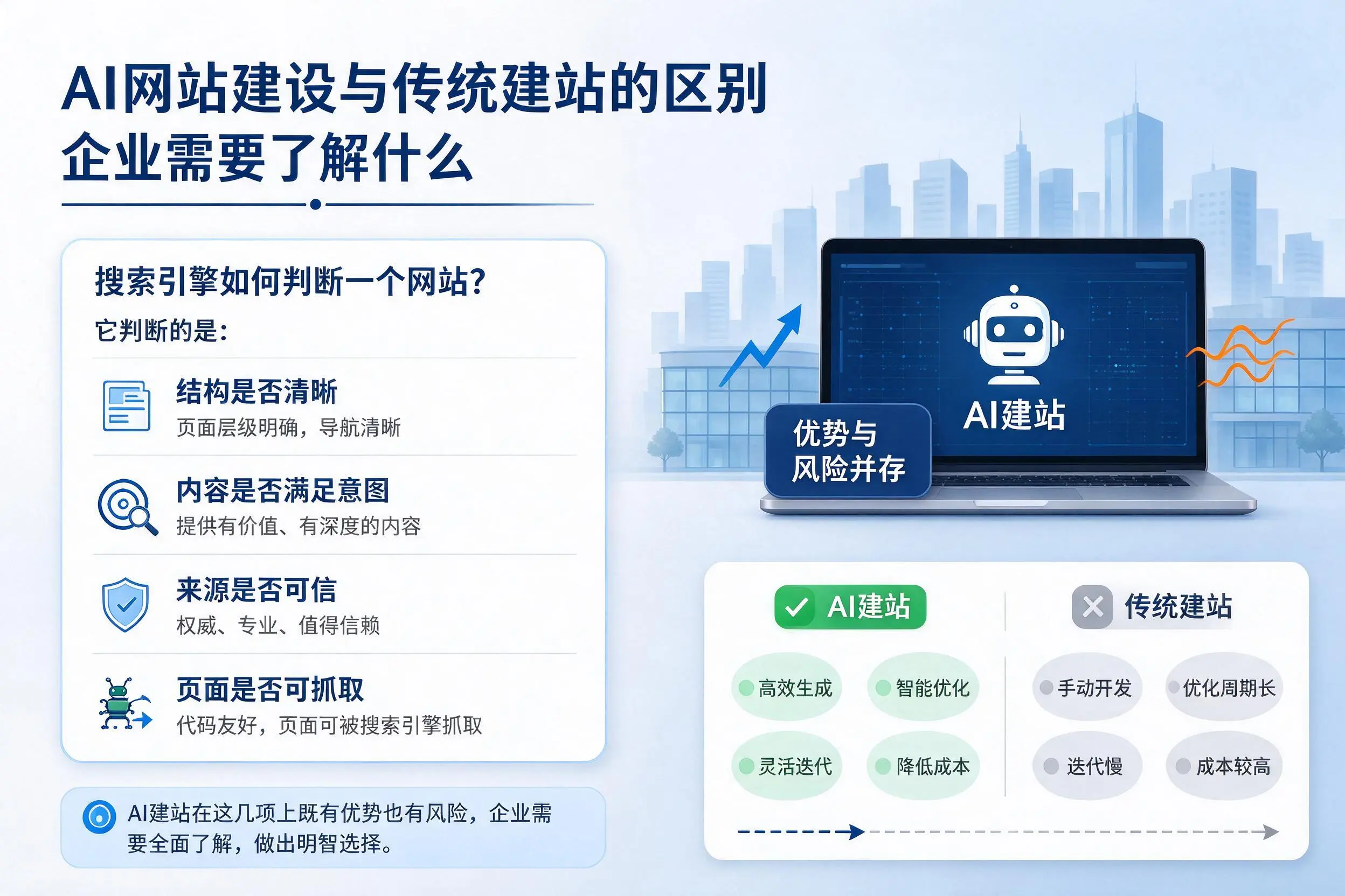 AI网站建设与传统建站的区别，河北企业需要了解什么