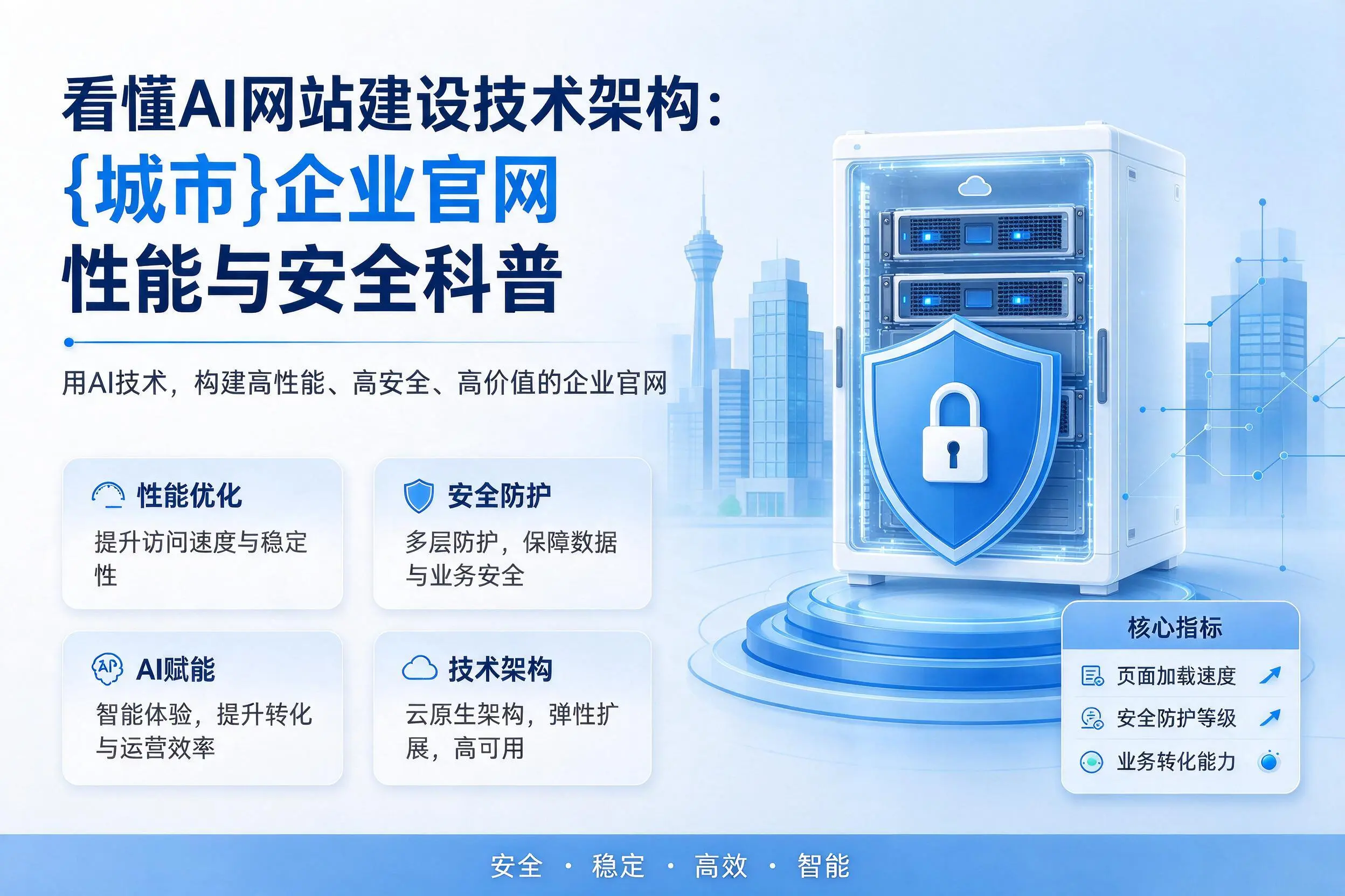 看懂AI网站建设技术架构：河北企业官网性能与安全科普