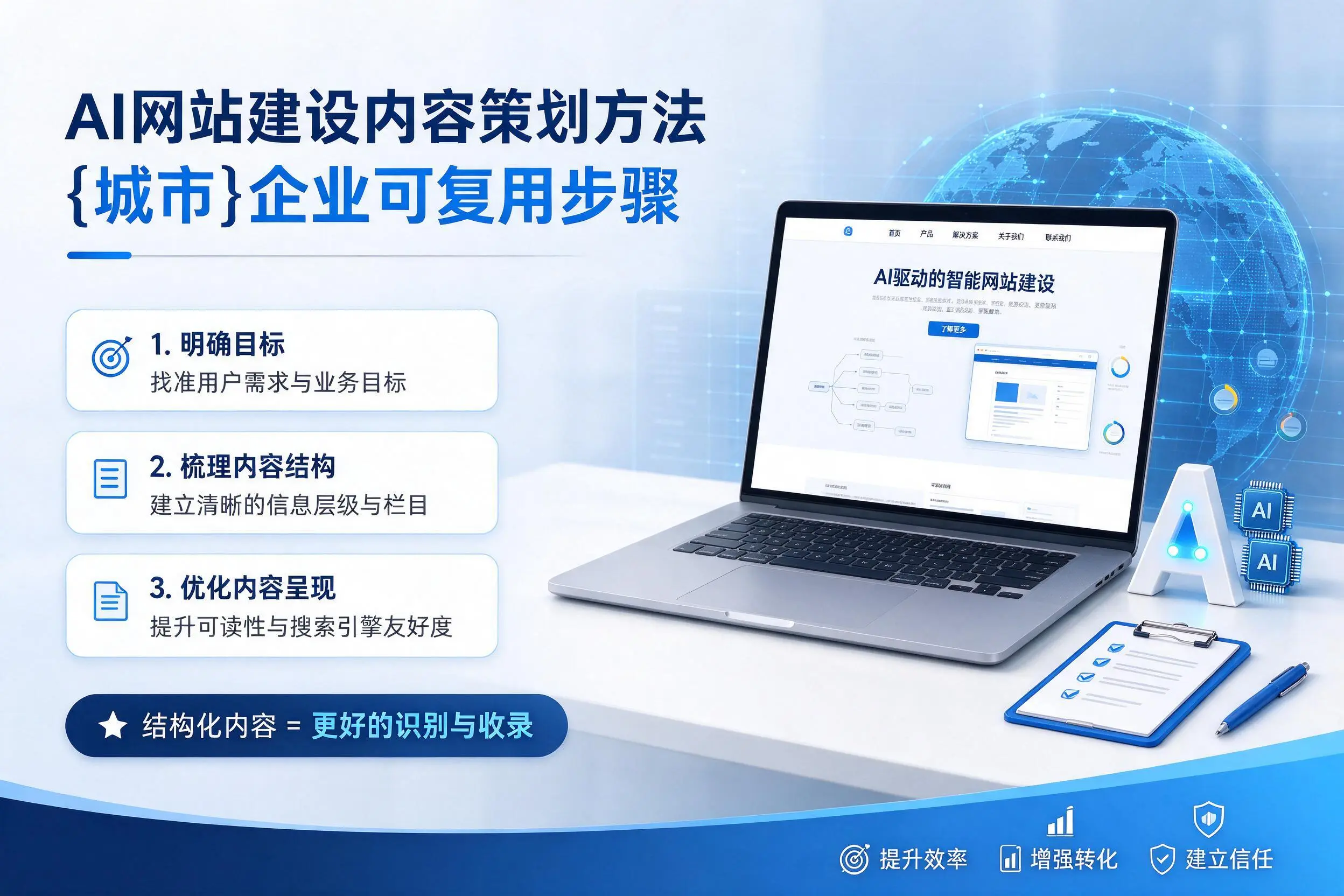 AI网站建设内容策划方法，河北企业可复用步骤