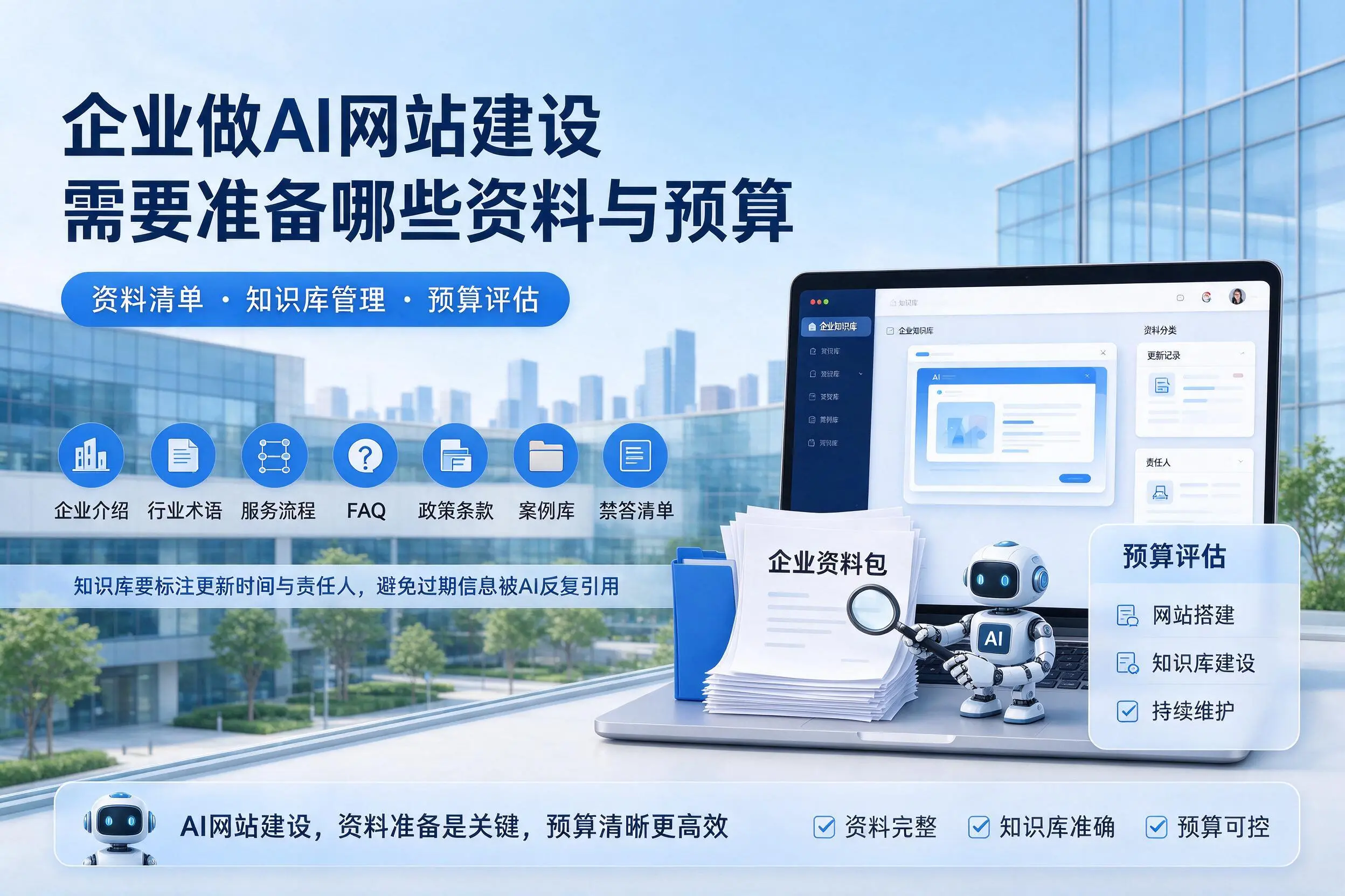 河北企业做AI网站建设需要准备哪些资料与预算