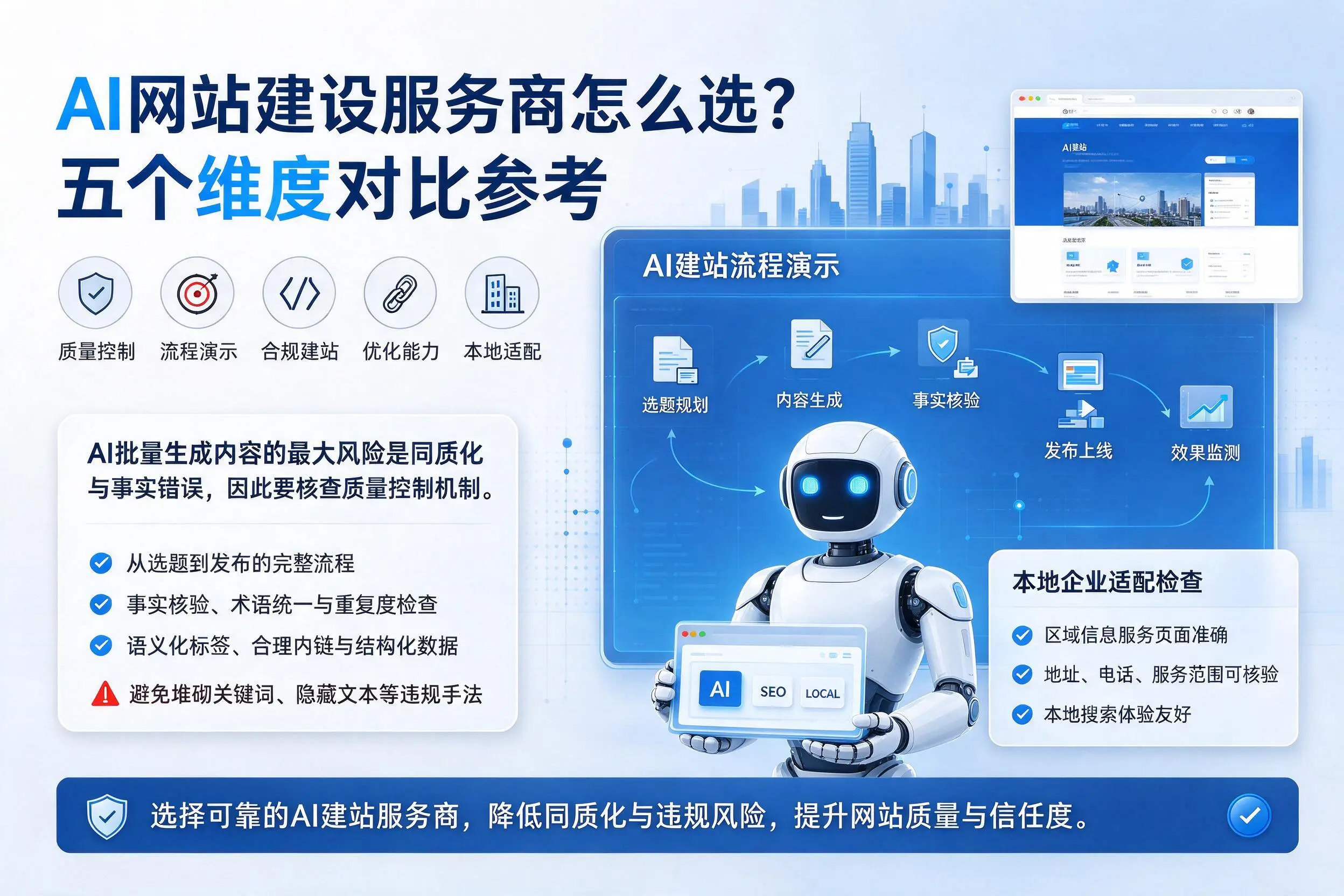 河北AI网站建设服务商怎么选？五个维度对比参考