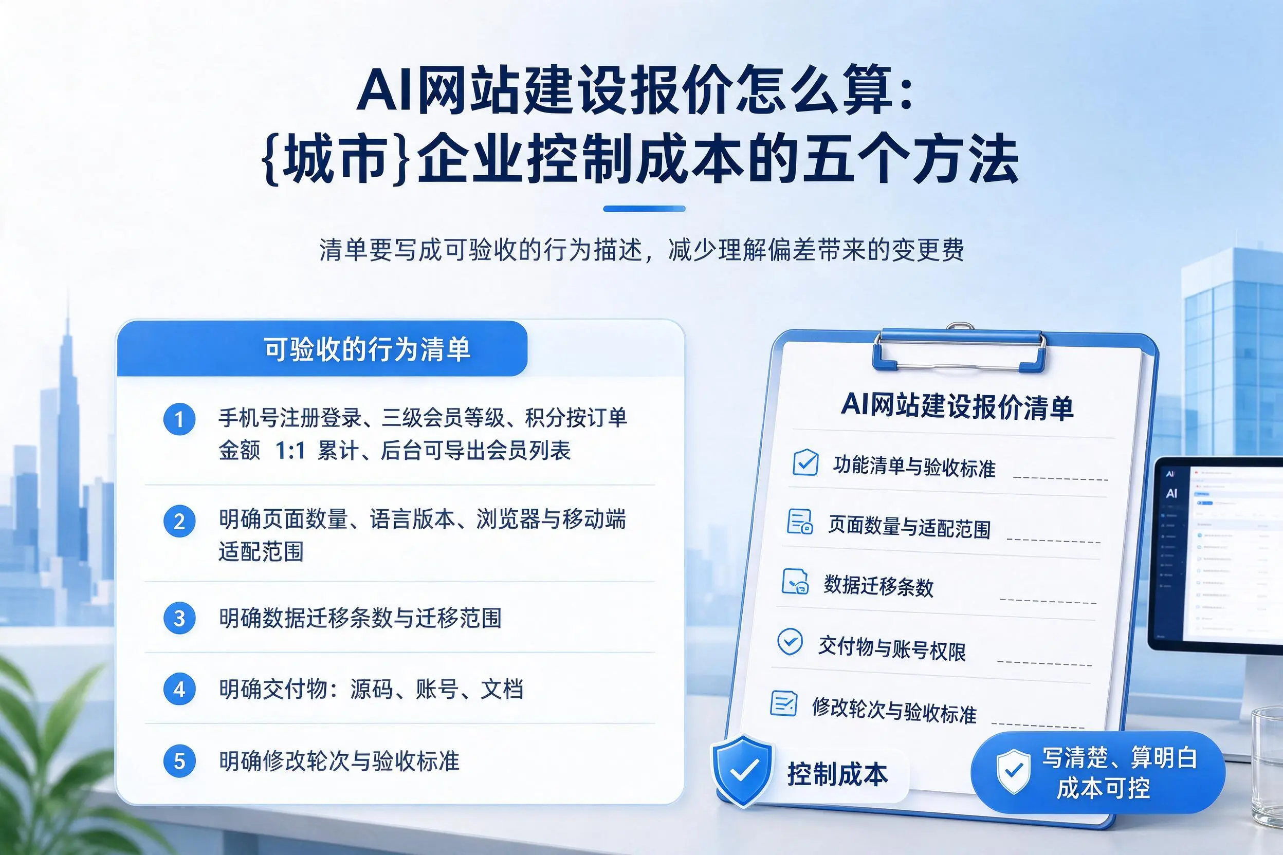 AI网站建设报价怎么算：河北企业控制成本的五个方法